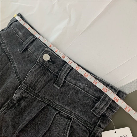 *SOLD* Free People retro denim skirt black 8 29 - Picture 8 of 10